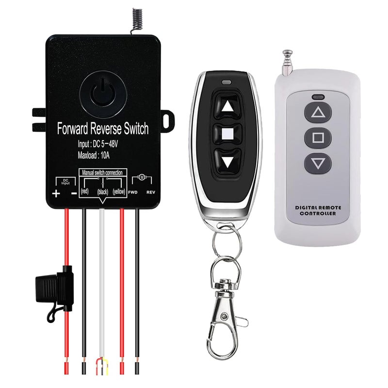 idealWIN مفتاح تحكم عن بعد مقاوم للماء للأمام والخلف يصل إلى 168 قدم، DC 5V إلى 48V / 10A، وحدة تحكم للمشغلات الخطية لجميع المشغلات الحركية الخطية، متوافق مع نظام سحب الشاحنات، ATV و SUV. - Image 1